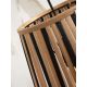 Pendule, Lustre suspendate - Lustra/Pendul eco din bambus Merapi tapered L, bl/nat
