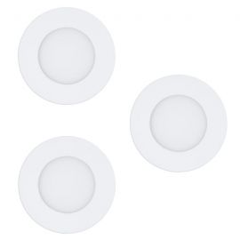 Iluminat inteligent - Set de 3 spoturi LED incastrabile, inteligente, design modern IP44, IP20 Fueva-z alb