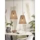 Pendule, Lustre suspendate - Lustra/Pendul eco din bambus Merapi tapered L, nat