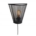 Aplica de perete eco din bambus Merapi tapered 30cm, bl