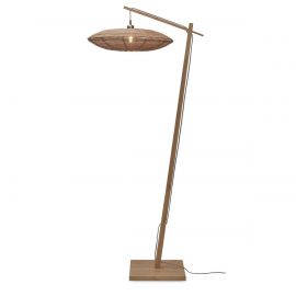 Lampadare - Lampadar eco din bambus cu ratan Tanami L nat./disc nat
