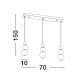 Pendule, Lustre suspendate - Lustra dimabila moderna cu 3 pendule LED FLEA