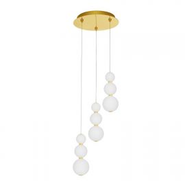 Pendule, Lustre suspendate - Lustra dimabila moderna cu 3 pendule LED FLEA