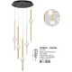 Pendule, Lustre suspendate - Lustra dimabila cu 5 pendule LED design modern ACROBAT