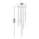 Pendule, Lustre suspendate - Lustra dimabila cu 5 pendule LED design modern ACROBAT