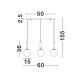 Pendule, Lustre suspendate - Lustra cu 3 pendule design modern MONET