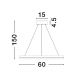 Pendule, Lustre suspendate - Lustra LED design modern circular MR JOHN, diametru 60cm