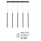 Pendule, Lustre suspendate - Lustra cu 5 pendule LED design tubular DANDIA