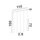 Pendule, Lustre suspendate - Lustra cu 5 pendule LED design tubular DANDIA