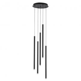 Lustra cu 5 pendule LED design tubular DANDIA