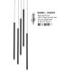Pendule, Lustre suspendate - Lustra cu 5 pendule LED design tubular DANDIA