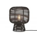 Veioza eco din bambus cu ratan Tanami h.30cm, black