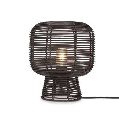 Veioze - Veioza eco din bambus cu ratan Tanami h.30cm, black