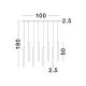 Pendule, Lustre suspendate - Lustra cu 8 pendule LED design tubular TRIMLE