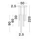 Pendule, Lustre suspendate - Lustra cu 10 pendule LED design tubular TRIMLE