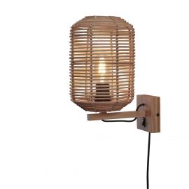 Aplice, corpuri de iluminat pentru pereti - Aplica de perete eco din ratan Tanami tube S, nat