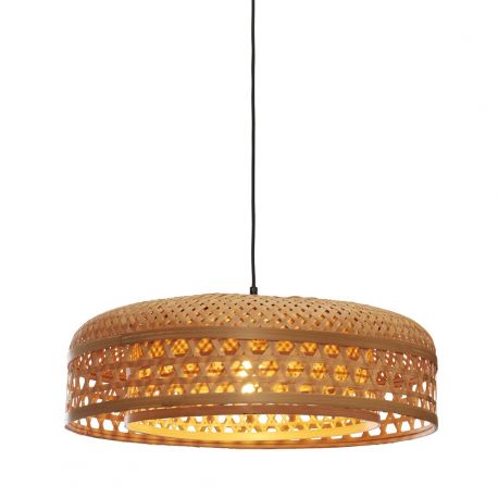 Pendule, Lustre suspendate - Lustra/Pendul eco din bambus Ubud double shade, nat
