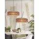 Pendule, Lustre suspendate - Lustra/Pendul eco din bambus Ubud double shade, nat