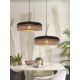 Pendule, Lustre suspendate - Lustra/Pendul eco din bambus Ubud double shade, bl/nat