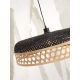Pendule, Lustre suspendate - Lustra cu 2 Pendule eco din bambus Ubud single set/2, bl/nat
