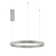 Pendule, Lustre suspendate - Lustra LED design circular cu iluminat sus si jos ELOWEN argintiu, diametru 60cm