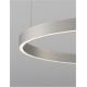Pendule, Lustre suspendate - Lustra LED design circular cu iluminat sus si jos ELOWEN argintiu, diametru 80cm