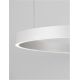 Pendule, Lustre suspendate - Lustra LED design circular cu iluminat sus si jos ELOWEN argintiu, diametru 98cm