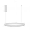 Lustra LED design circular cu iluminat sus si jos ELOWEN alb, diametru 60cm