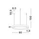 Pendule, Lustre suspendate - Lustra LED design circular cu iluminat sus si jos ELOWEN alb, diametru 60cm