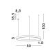 Pendule, Lustre suspendate - Lustra LED design circular cu iluminat sus si jos ELOWEN alb, diametru 80cm