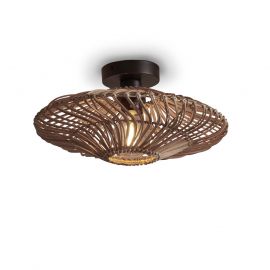 Plafoniere - Plafoniera eco din ratan Zanzibar flat 40cm S, nat
