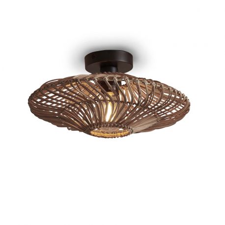Plafoniere - Plafoniera eco din ratan Zanzibar flat 40cm S, nat