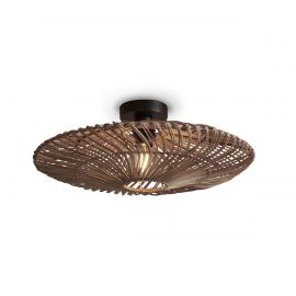 Plafoniere - Plafoniera eco din ratan Zanzibar flat 55cm L, nat