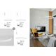 Pendule, Lustre suspendate - Lustra LED design circular cu iluminat sus si jos ELOWEN alb, diametru 98cm