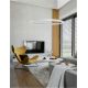 Pendule, Lustre suspendate - Lustra LED design circular cu iluminat sus si jos ELOWEN alb, diametru 98cm