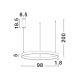 Pendule, Lustre suspendate - Lustra LED design circular cu iluminat sus si jos ELOWEN alb, diametru 98cm