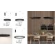 Pendule, Lustre suspendate - Lustra LED design circular ELOWEN negru, diametru 80cm