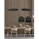 Pendule, Lustre suspendate - Lustra LED design circular ELOWEN negru, diametru 80cm
