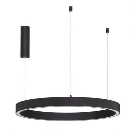 Pendule, Lustre suspendate - Lustra LED design circular ELOWEN negru, diametru 80cm