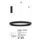 Pendule, Lustre suspendate - Lustra LED design circular ELOWEN negru, diametru 80cm