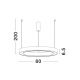 Pendule, Lustre suspendate - Lustra LED design circular ELOWEN negru, diametru 80cm