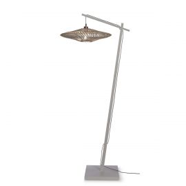 Lampadare - Lampadar eco din bambus cu ratan Zanzibar L white/55cm, white