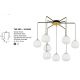 Pendule, Lustre suspendate - Lustra moderna design deosebit cu 8 de surse de lumina THE EGG