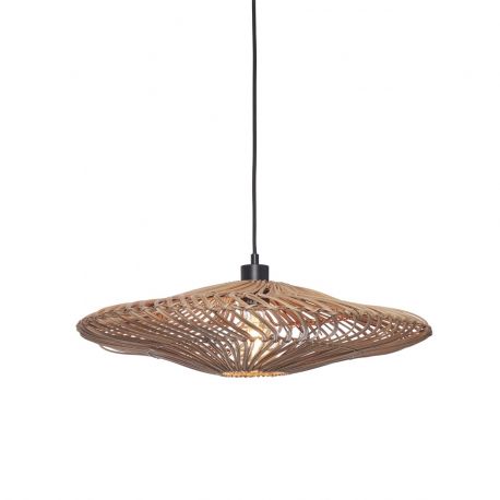 Pendule, Lustre suspendate - Lustra/Pendul eco din ratan Zanzibar flat 55cm L, nat