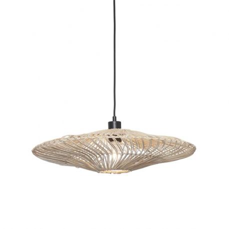 Pendule, Lustre suspendate - Lustra/Pendul eco din ratan Zanzibar flat 55cm L, white