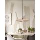 Pendule, Lustre suspendate - Lustra/Pendul eco din ratan Zanzibar flat 55cm L, white