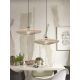 Pendule, Lustre suspendate - Lustra/Pendul eco din ratan Zanzibar flat 55cm L, white