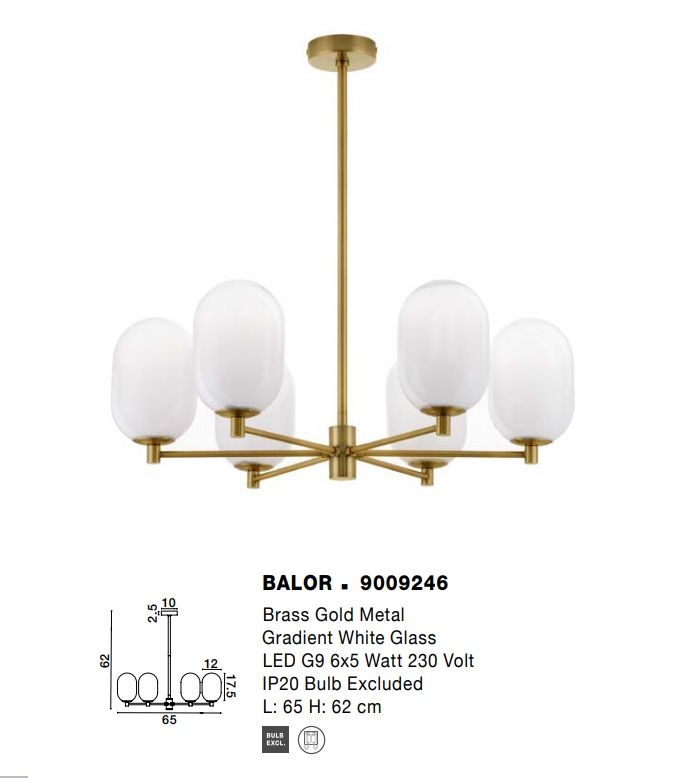 Lustra moderna design deosebit cu 6 de surse de lumina BALOR Candel...