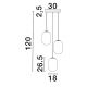 Pendule, Lustre suspendate - Lustra cu 3 pendule design modern CHRYSI