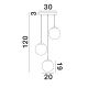 Pendule, Lustre suspendate - Lustra cu 3 pendule design modern JIAN